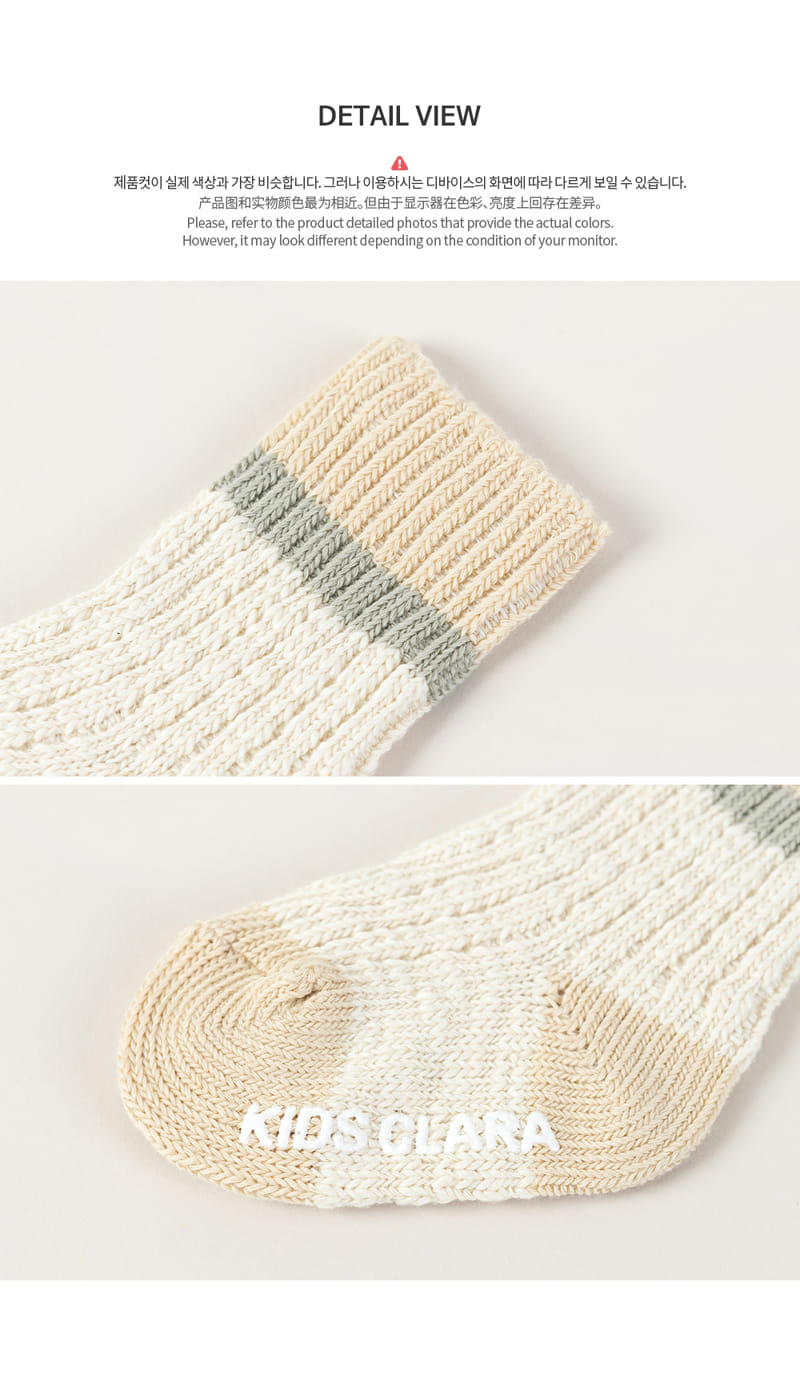 KIDS CLARA - Korean Children Fashion - #Kfashion4kids - Jbin Knit Socks [set of 5] - 7