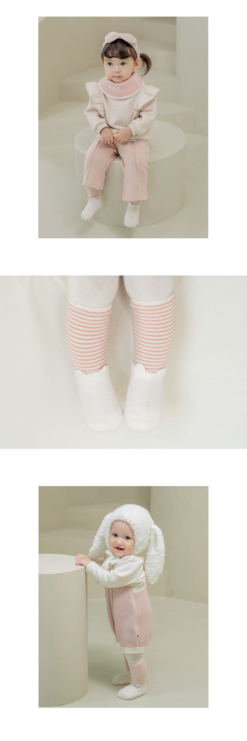 KIDS CLARA - Korean Children Fashion - #Kfashion4kids - Rebin Winter Socks 2in1 [set of 5] - 6