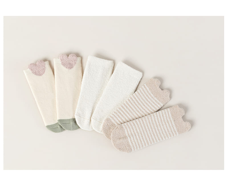 KIDS CLARA - Korean Children Fashion - #Kfashion4kids - Fully Winter Socks 3set [set of 5] - 5