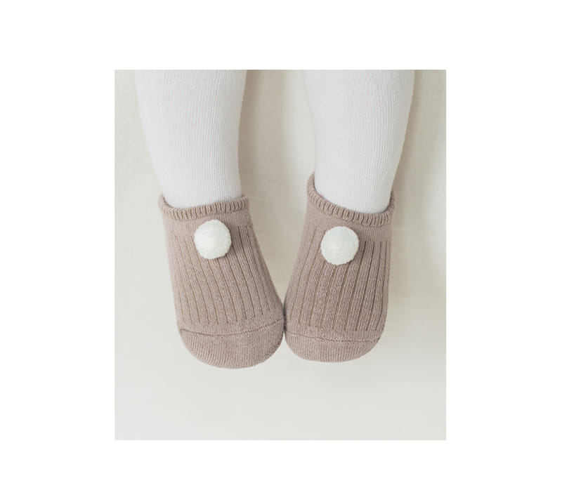 KIDS CLARA - Korean Children Fashion - #Kfashion4kids - Popo Winter Baby Boat Socks [set of 5] - 2