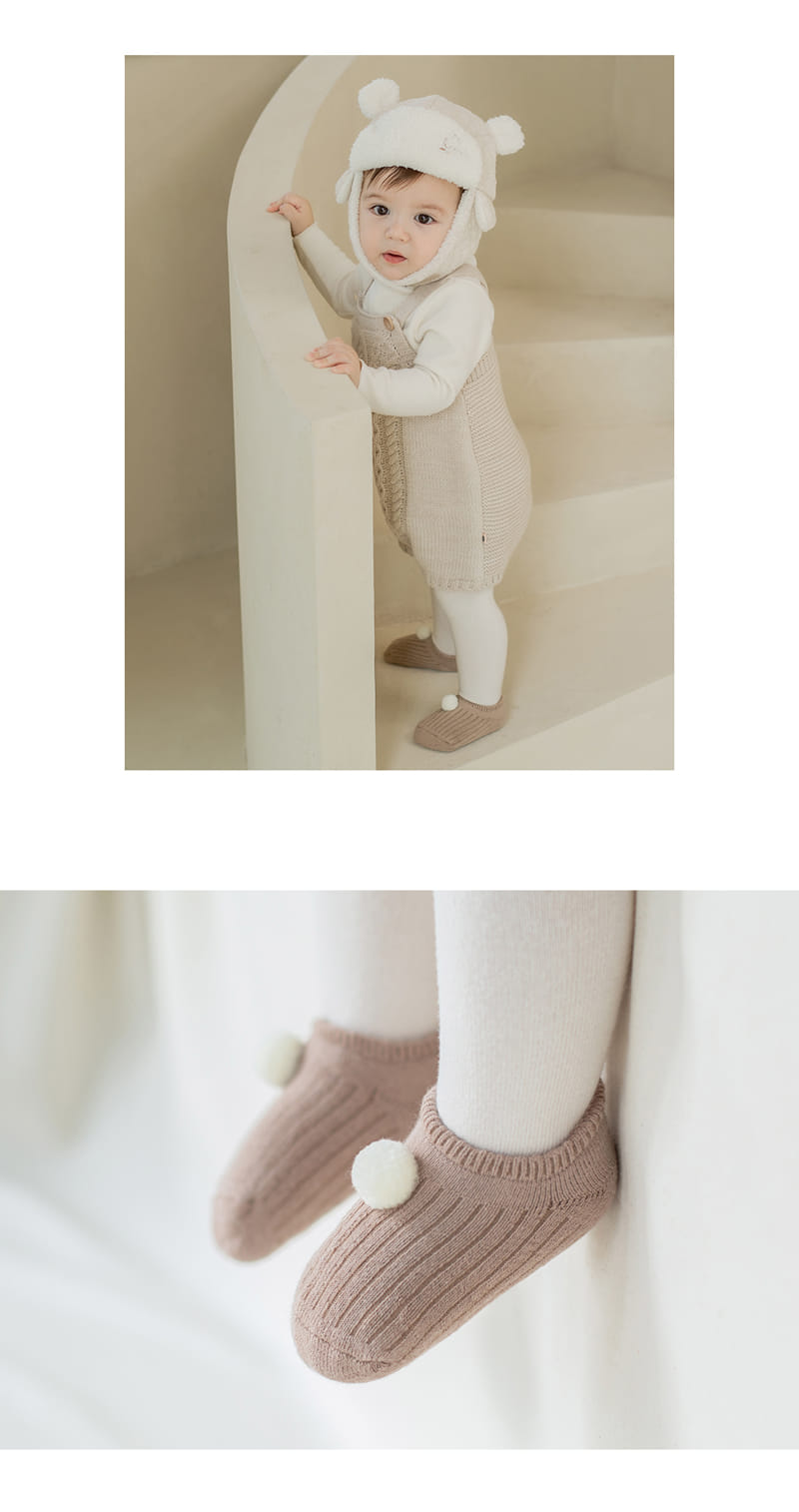 KIDS CLARA - Korean Children Fashion - #Kfashion4kids - Popo Winter Baby Boat Socks [set of 5] - 4