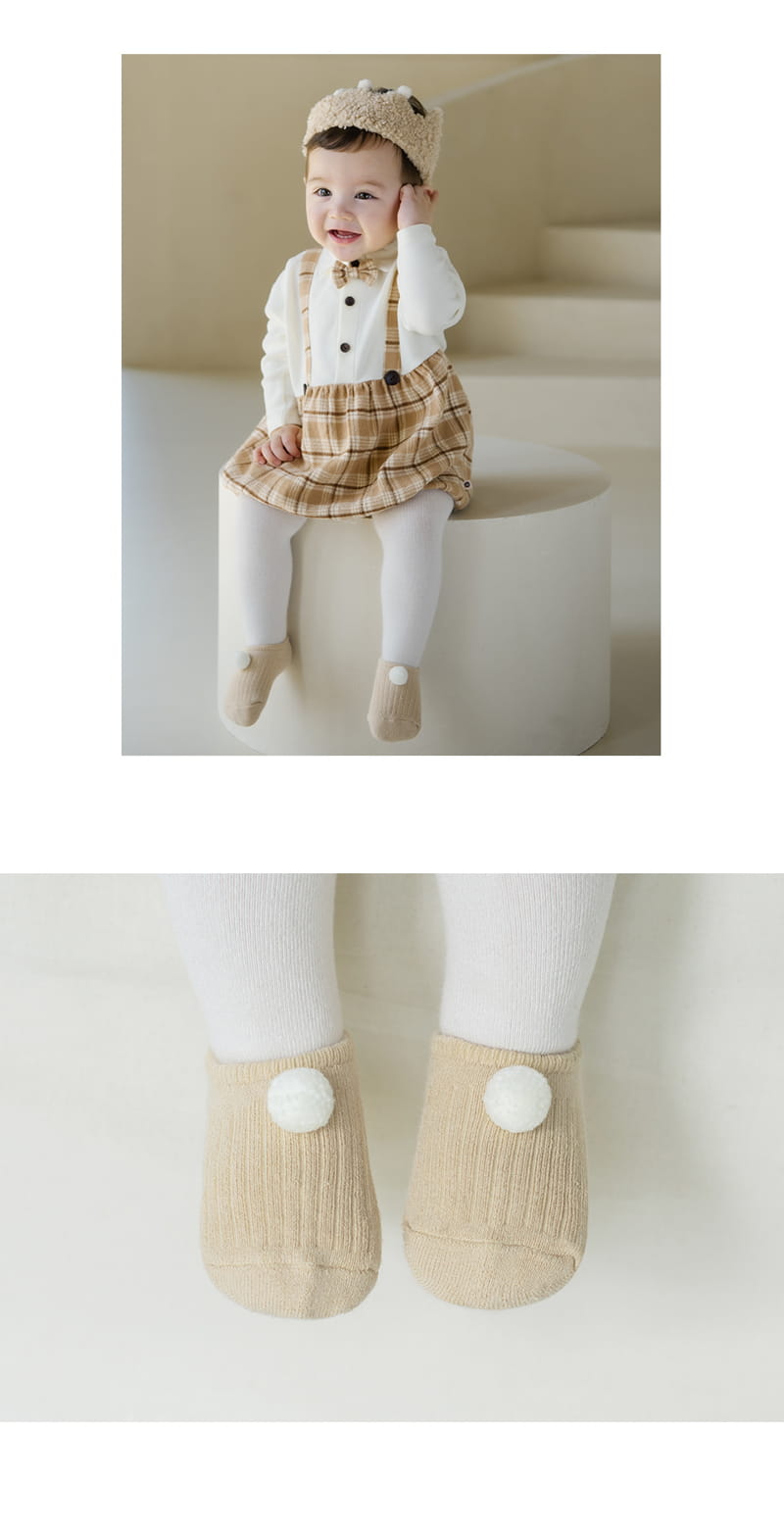 KIDS CLARA - Korean Children Fashion - #Kfashion4kids - Popo Winter Baby Boat Socks [set of 5] - 6