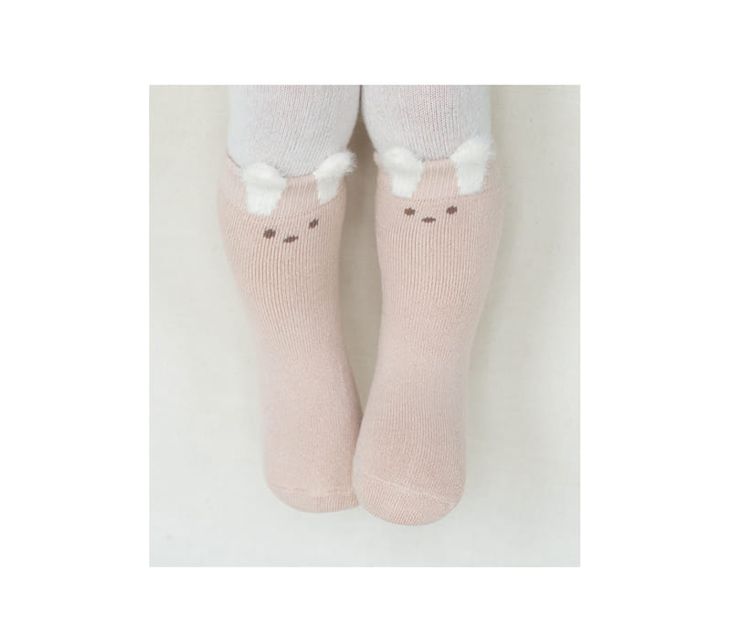 KIDS CLARA - Korean Children Fashion - #Kfashion4kids - Furry Winter Baby Socks [set of 5] - 2