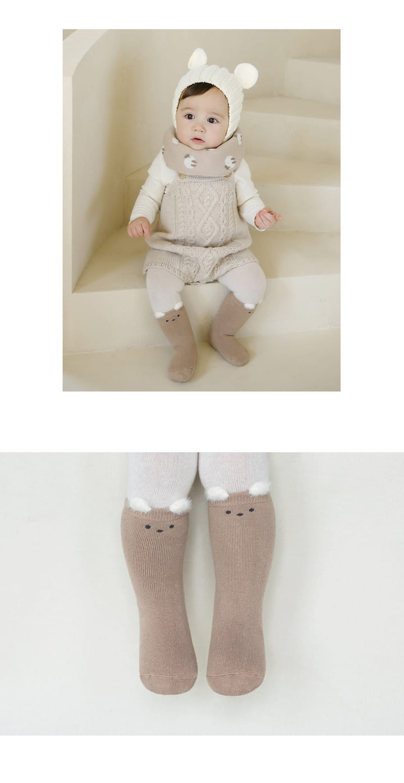 KIDS CLARA - Korean Children Fashion - #Kfashion4kids - Furry Winter Baby Socks [set of 5] - 6