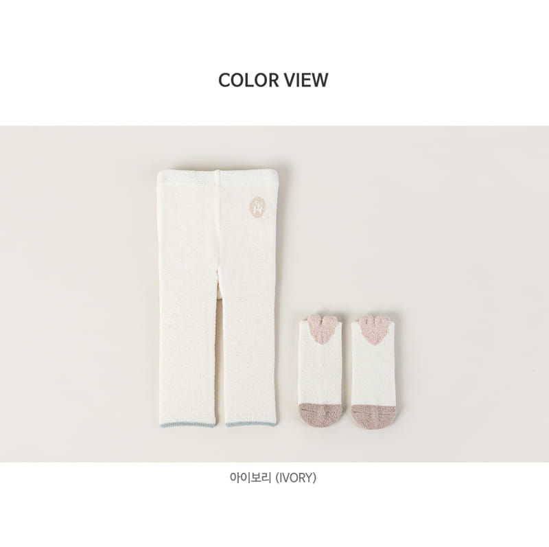 KIDS CLARA - Korean Children Fashion - #Kfashion4kids - Greta Winter Baby Leggings Socks Set [set of 5] - 6