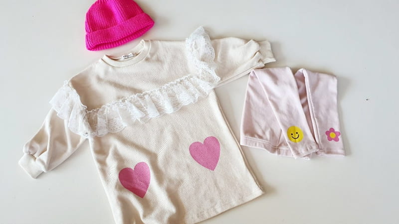 KIKIMORA - Korean Children Fashion - #Kfashion4kids - Heart Lace One-piece