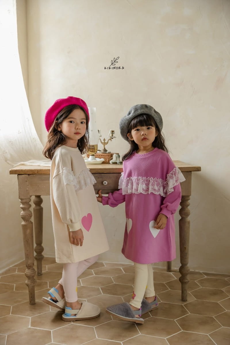KIKIMORA - Korean Children Fashion - #Kfashion4kids - Heart Lace One-piece - 2