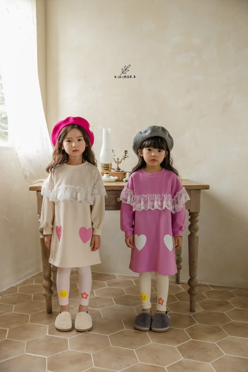 KIKIMORA - Korean Children Fashion - #Kfashion4kids - Heart Lace One-piece - 3