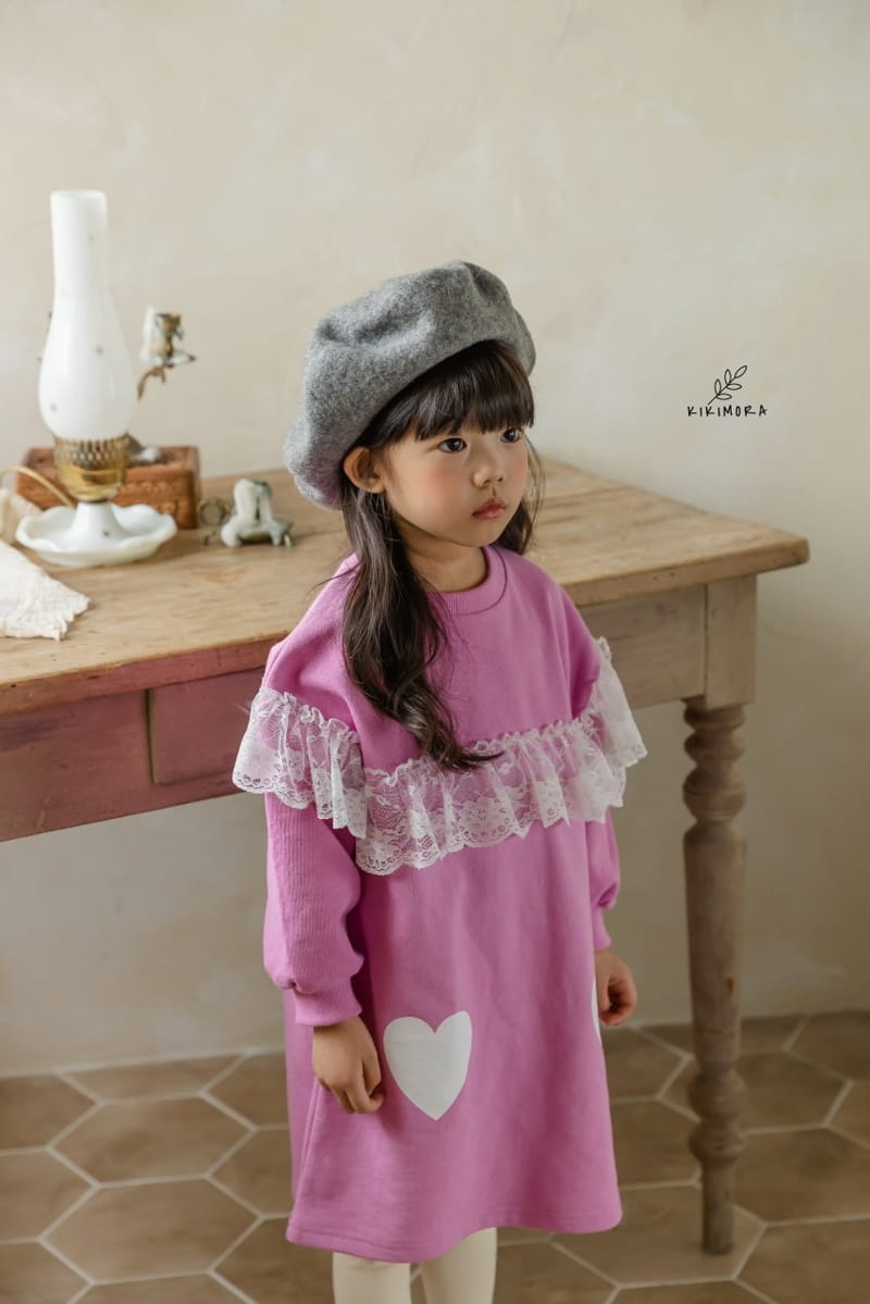 KIKIMORA - Korean Children Fashion - #Kfashion4kids - Heart Lace One-piece - 4