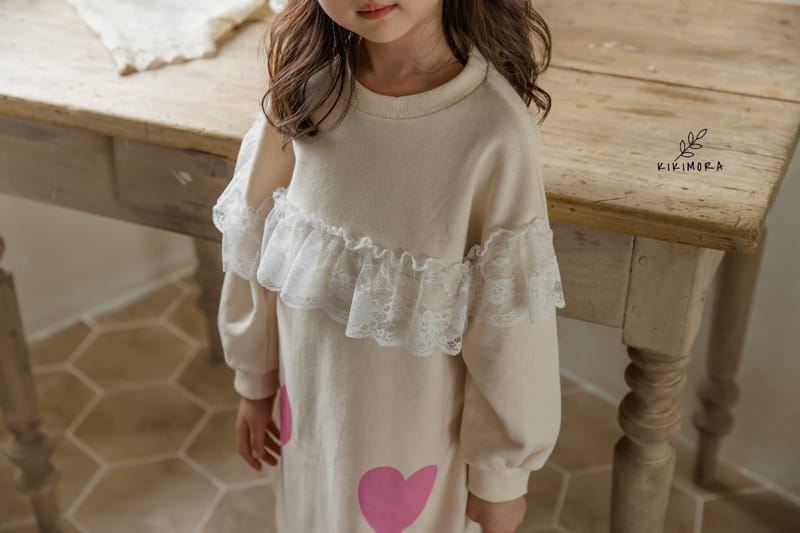 KIKIMORA - Korean Children Fashion - #Kfashion4kids - Heart Lace One-piece - 6