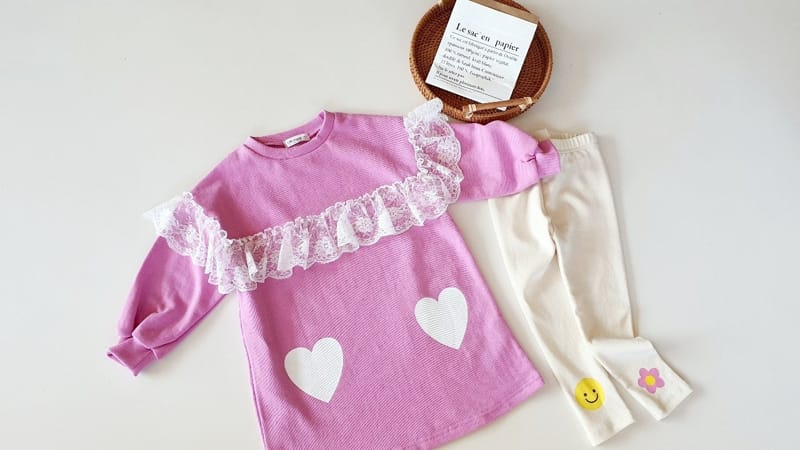 KIKIMORA - Korean Children Fashion - #Kfashion4kids - Heart Lace One-piece - 7