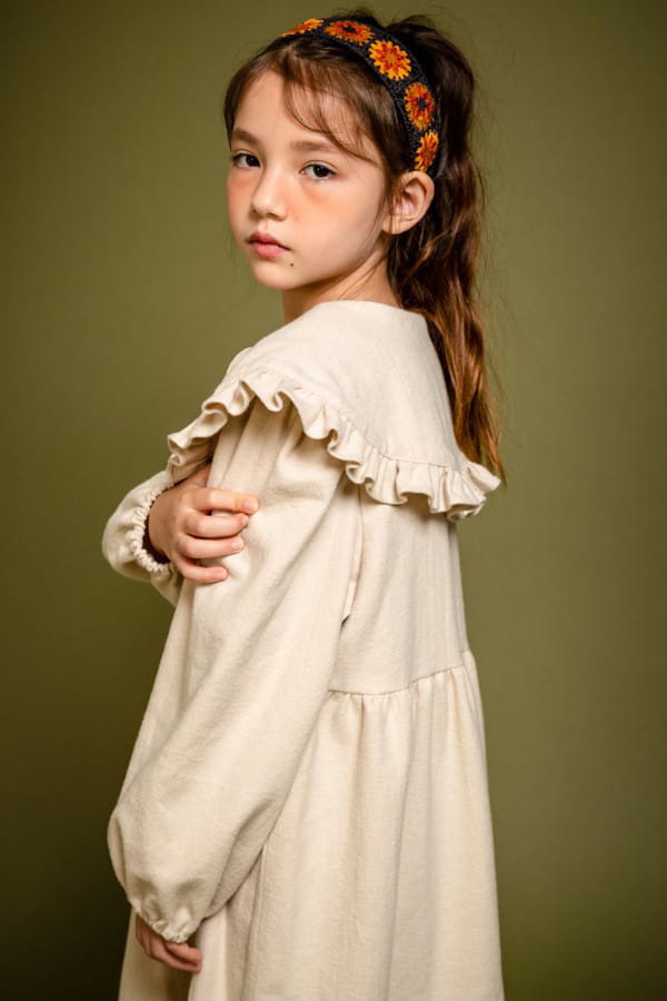 KOKOYARN - Korean Children Fashion - #Kfashion4kids - Collar Long One-piece - 5