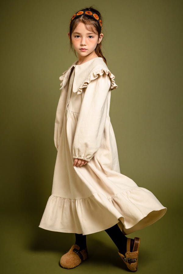 KOKOYARN - Korean Children Fashion - #Kfashion4kids - Collar Long One-piece - 6