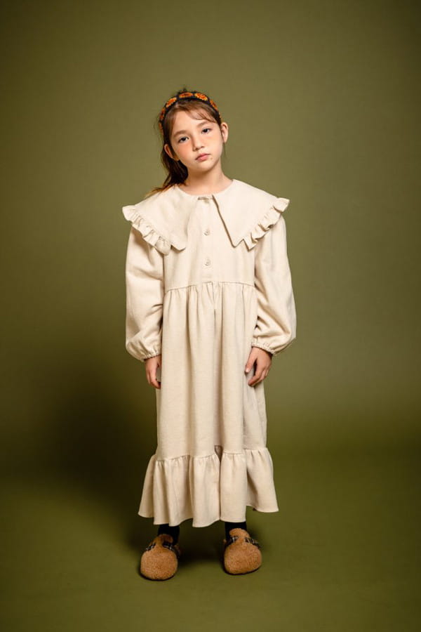 KOKOYARN - Korean Children Fashion - #Kfashion4kids - Collar Long One-piece - 9