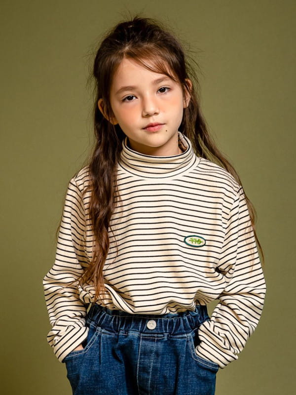 KOKOYARN - Korean Children Fashion - #Kfashion4kids - Stripes Turtleneck Tee - 2
