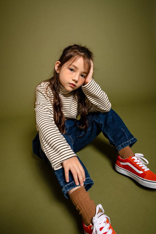 KOKOYARN - Korean Children Fashion - #Kfashion4kids - Stripes Turtleneck Tee - 3