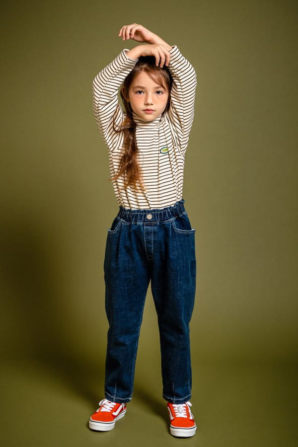 KOKOYARN - Korean Children Fashion - #Kfashion4kids - Stripes Turtleneck Tee - 4