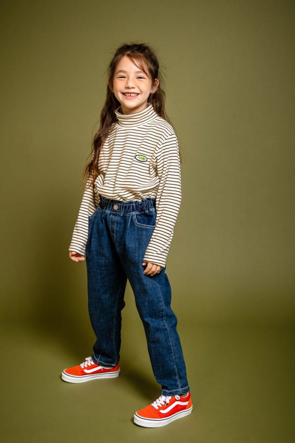 KOKOYARN - Korean Children Fashion - #Kfashion4kids - Stripes Turtleneck Tee - 6