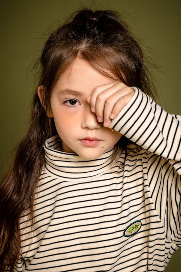 KOKOYARN - Korean Children Fashion - #Kfashion4kids - Stripes Turtleneck Tee - 7