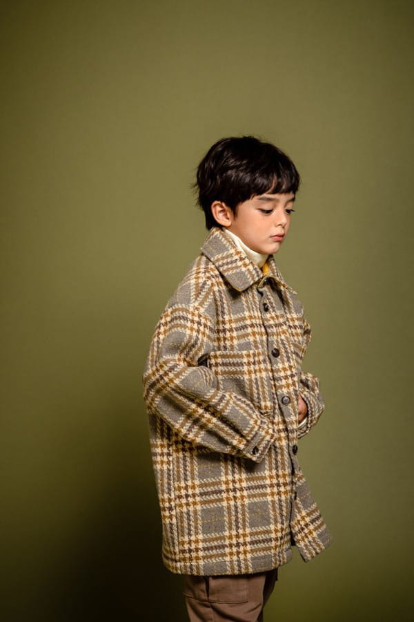 KOKOYARN - Korean Children Fashion - #Kfashion4kids - Square Check Shirt Outer - 10