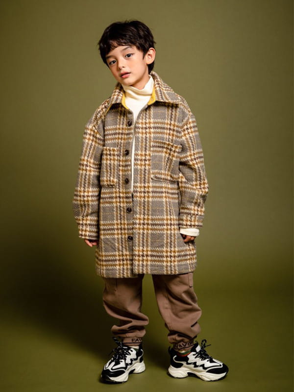 KOKOYARN - Korean Children Fashion - #Kfashion4kids - Square Check Shirt Outer - 11