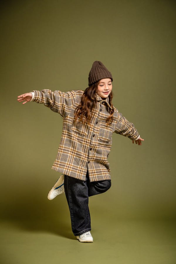 KOKOYARN - Korean Children Fashion - #Kfashion4kids - Square Check Shirt Outer - 5