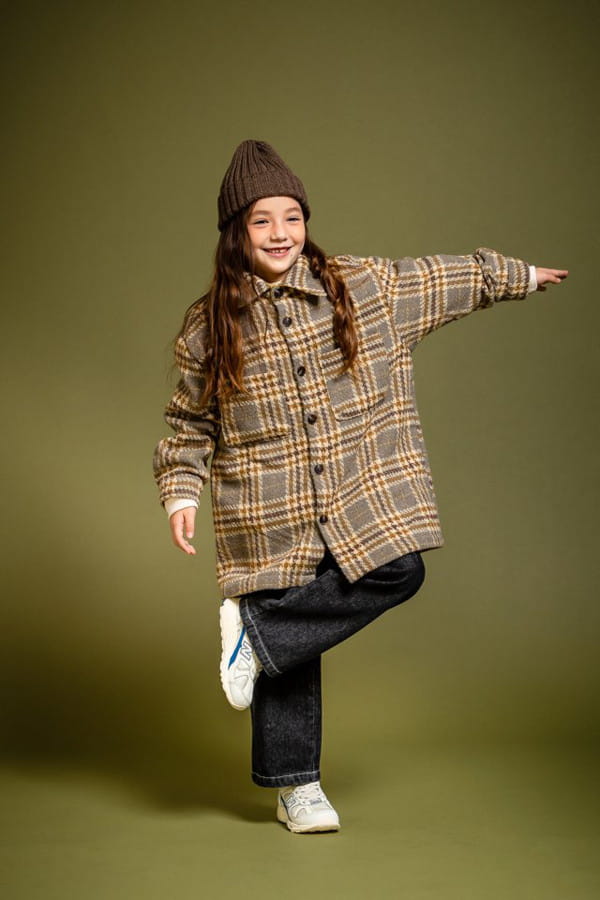 KOKOYARN - Korean Children Fashion - #Kfashion4kids - Square Check Shirt Outer - 6