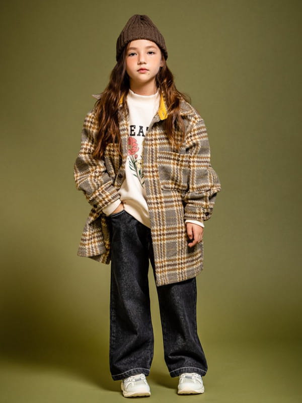 KOKOYARN - Korean Children Fashion - #Kfashion4kids - Square Check Shirt Outer - 9