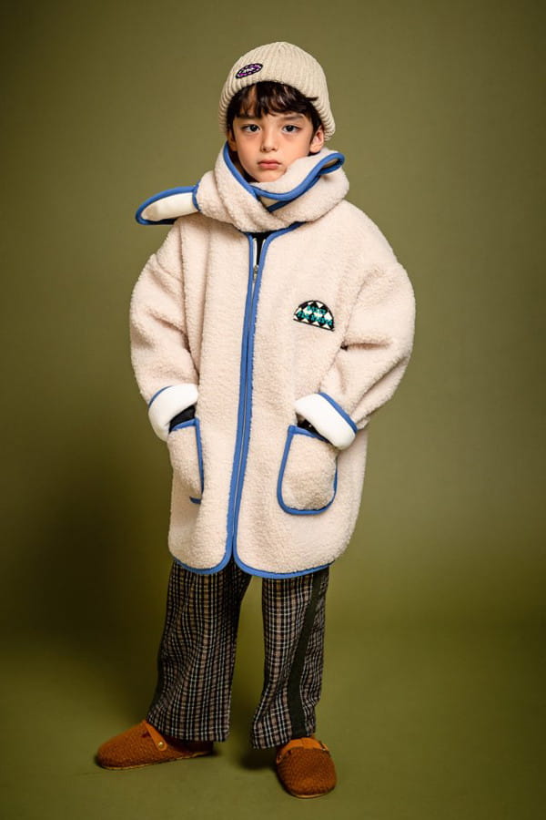 KOKOYARN - Korean Children Fashion - #Kfashion4kids - Cloud Color Dumble Jacket with Muffler - 10
