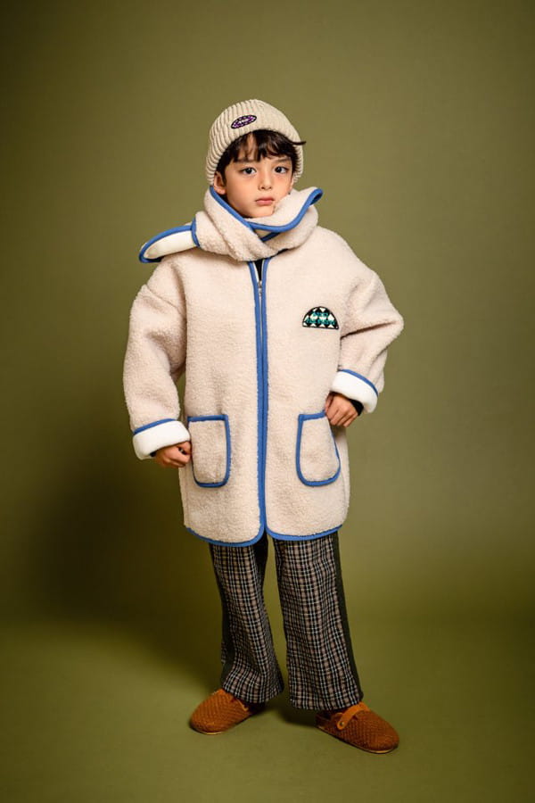 KOKOYARN - Korean Children Fashion - #Kfashion4kids - Cloud Color Dumble Jacket with Muffler - 3