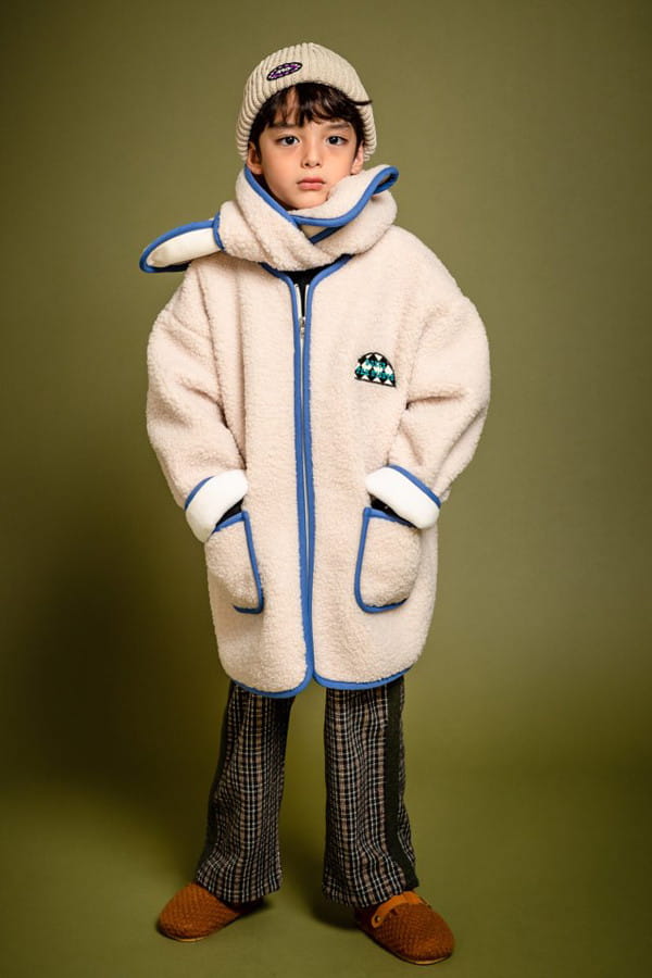 KOKOYARN - Korean Children Fashion - #Kfashion4kids - Cloud Color Dumble Jacket with Muffler - 6