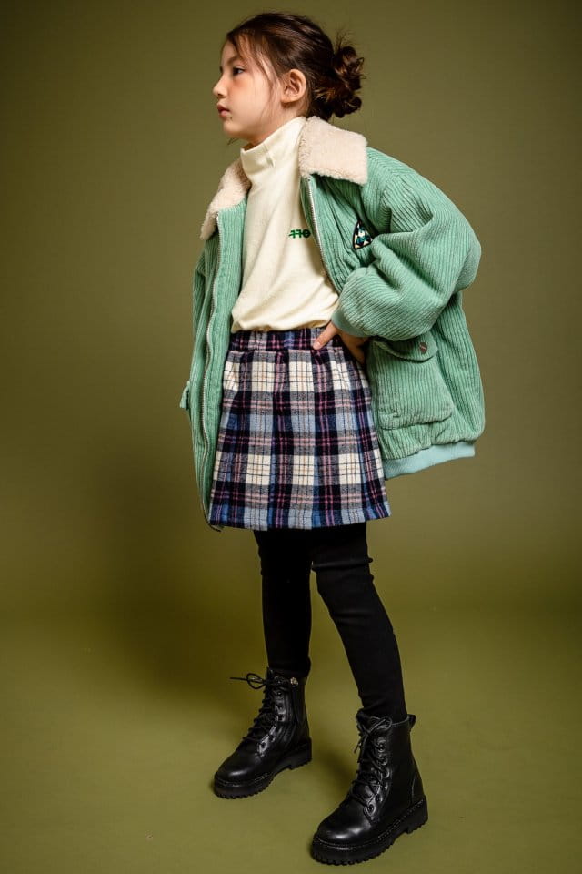KOKOYARN - Korean Children Fashion - #Kfashion4kids - Check Tennis Skirt Leggings - 2