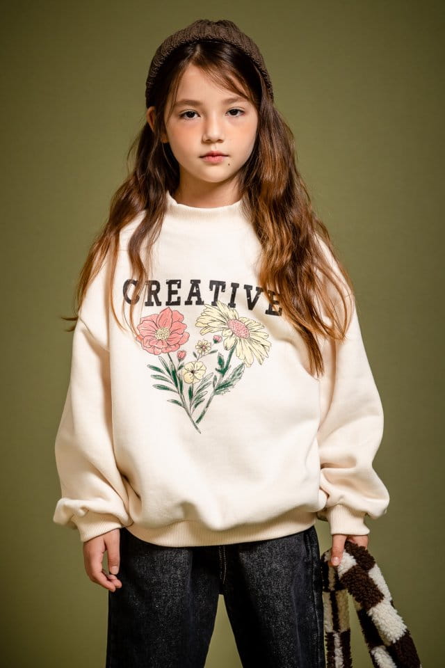 KOKOYARN - Korean Children Fashion - #Kfashion4kids - Daisy Half Turtleneck Sweatshirt - 2