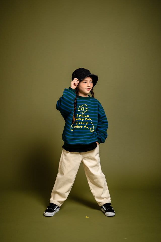 KOKOYARN - Korean Children Fashion - #Kfashion4kids - Think Stripes Sweatshirt - 12