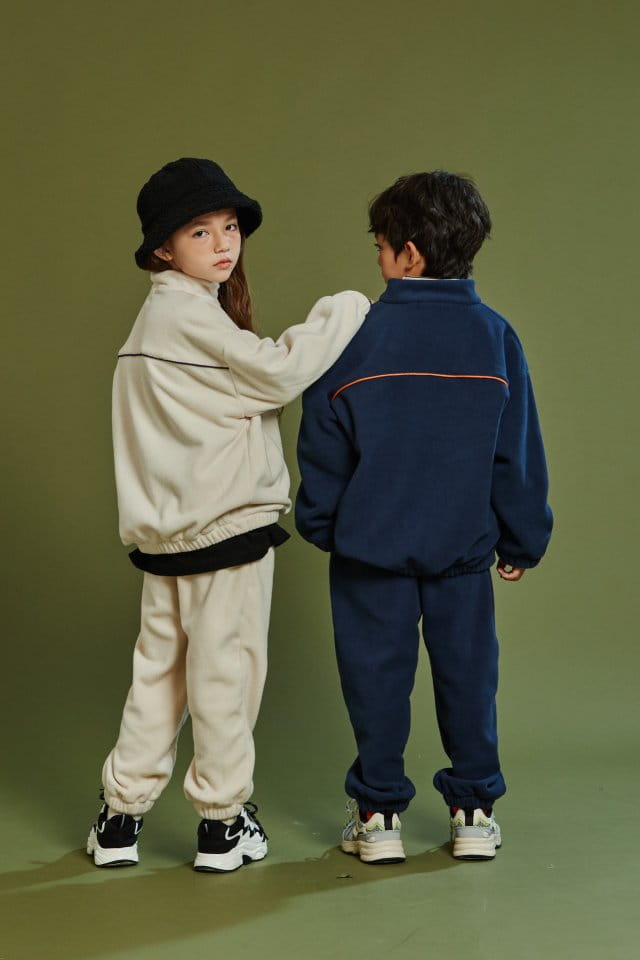 KOKOYARN - Korean Children Fashion - #Kfashion4kids - Fleece Anorak Top Bottom Set - 5