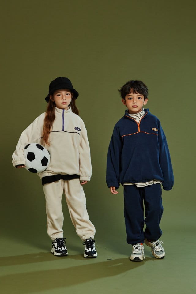KOKOYARN - Korean Children Fashion - #Kfashion4kids - Fleece Anorak Top Bottom Set - 6