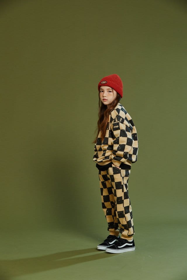 KOKOYARN - Korean Children Fashion - #Kfashion4kids - Checker Board Top Bottom Set - 11