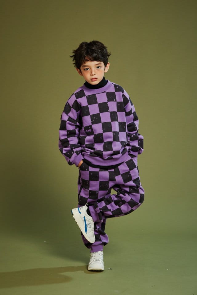 KOKOYARN - Korean Children Fashion - #Kfashion4kids - Checker Board Top Bottom Set - 12