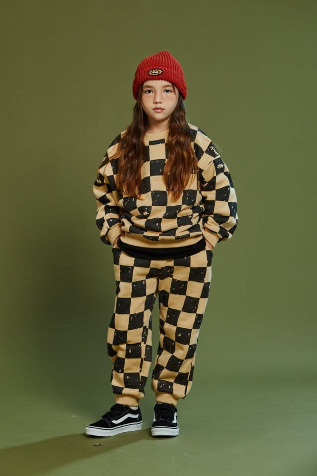 KOKOYARN - Korean Children Fashion - #Kfashion4kids - Checker Board Top Bottom Set - 7