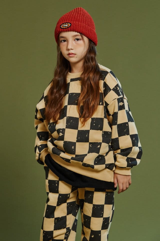 KOKOYARN - Korean Children Fashion - #Kfashion4kids - Checker Board Top Bottom Set - 9