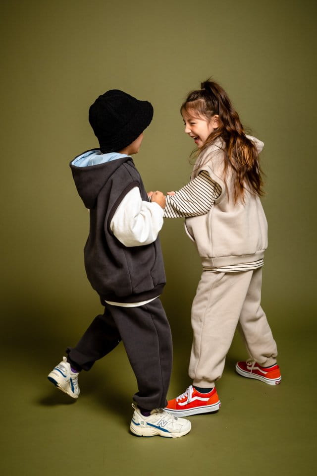 KOKOYARN - Korean Children Fashion - #Kfashion4kids - Hoody Top Bottom Set - 3