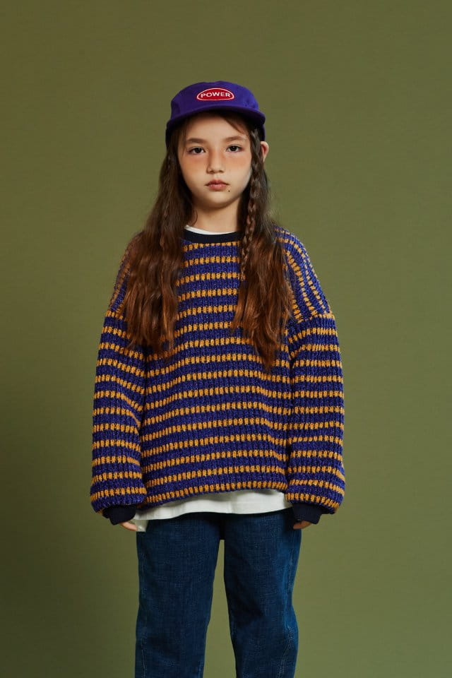 KOKOYARN - Korean Children Fashion - #Kfashion4kids - Popping Stripes Knit Sweatshirt