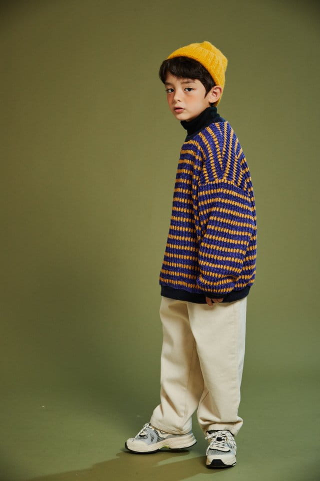 KOKOYARN - Korean Children Fashion - #Kfashion4kids - Popping Stripes Knit Sweatshirt - 10