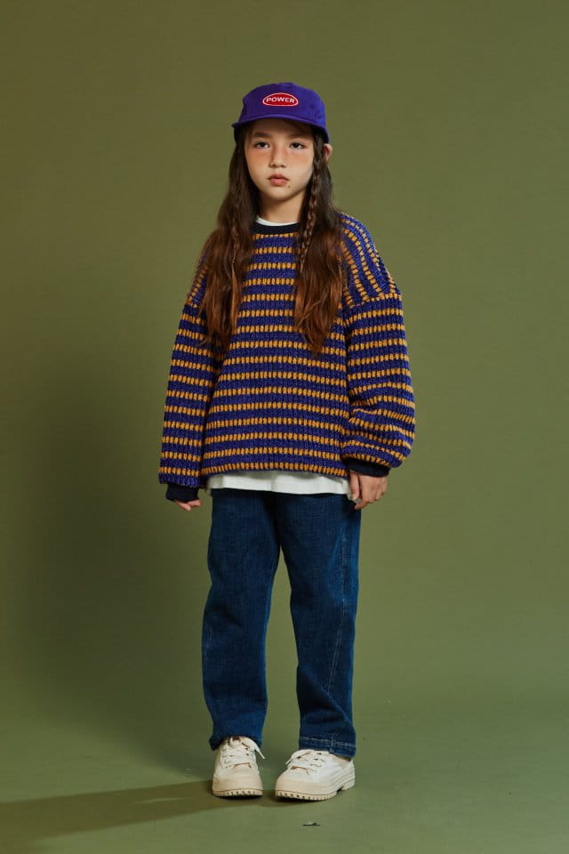 KOKOYARN - Korean Children Fashion - #Kfashion4kids - Popping Stripes Knit Sweatshirt - 2