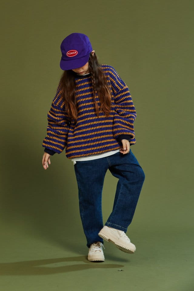 KOKOYARN - Korean Children Fashion - #Kfashion4kids - Popping Stripes Knit Sweatshirt - 3