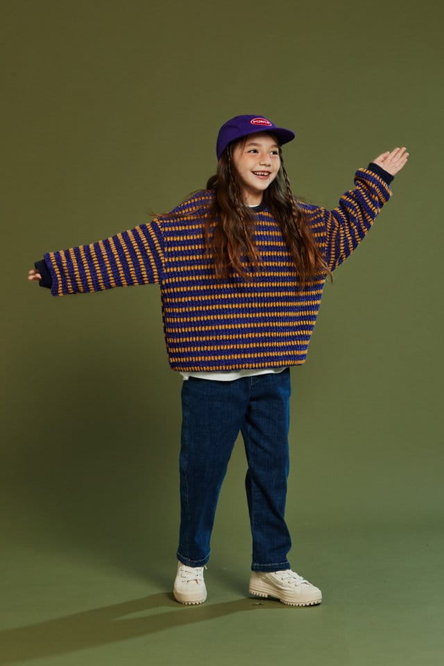 KOKOYARN - Korean Children Fashion - #Kfashion4kids - Popping Stripes Knit Sweatshirt - 5