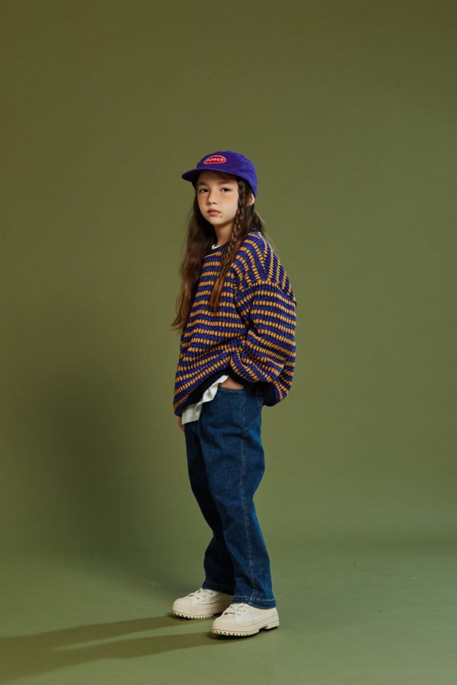 KOKOYARN - Korean Children Fashion - #Kfashion4kids - Popping Stripes Knit Sweatshirt - 6