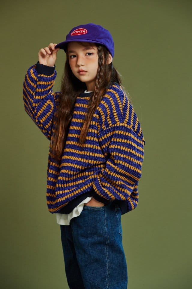 KOKOYARN - Korean Children Fashion - #Kfashion4kids - Popping Stripes Knit Sweatshirt - 7