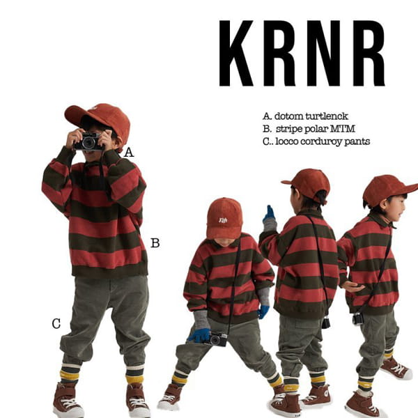 KURENARD - Korean Children Fashion - #Kfashion4kids - Stripes Collar Sweatshirt