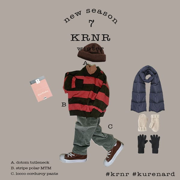 KURENARD - Korean Children Fashion - #Kfashion4kids - Stripes Collar Sweatshirt - 3